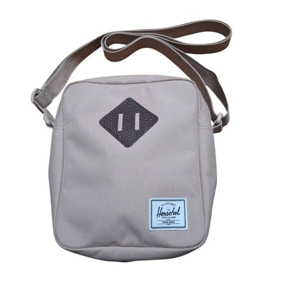 Herschel Mini Backpack Crossbody Bag Oatmeal Canvas Neutral Unisex - Picture 1 of 6